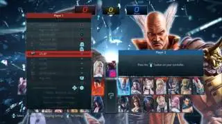TEKKEN 7 - Controller Settings in Character Select Screen