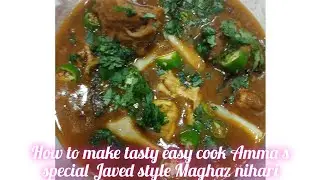 How to make tasty easy cook Amma's special Javed style Delhi maghaz nihari 