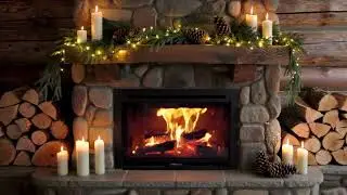 Cozy Winter Fireplace 🔥 Vintage TV Frame | Warm Fire Ambience for Relaxation & Sleep