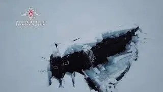 Three Russian Navy nuclear-powered submarines emerge from under Arctic ice for first time in history