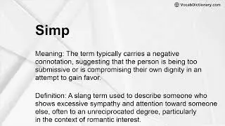 Simp Meaning
