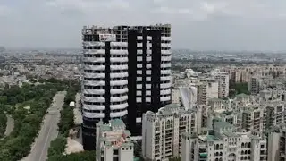 HD Video Demolition Of Supertech Twin Towers In Noida On 28 Aug 2022, 2:30 PM