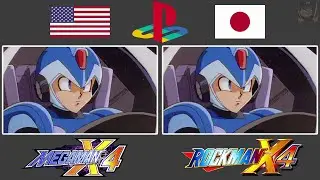 Mega Man X4 vs Rockman X4 (All X's Cutscenes) Comparison