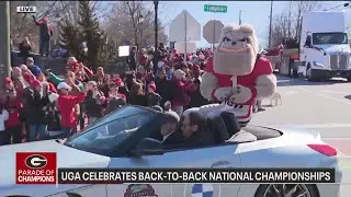 UGA Parade of Champions: Kirby Smart, Hairy Dawg lead the parade through Athens