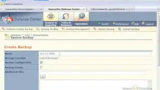Sourcefire Defense Center: Creating a Backup
