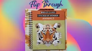 Animals Sticker by Number by Brain Games Flip Through