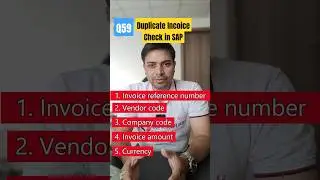 SAP FICO Interview Question | How Duplicate Invoice Check Works in SAP? #sapfico #interviewtips