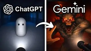 ChatGPT vs Gemini Make A HORROR GAME From Scratch