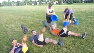 Detroit Slaughter Boot Camp recruits cool off with some flutter kicks water torture