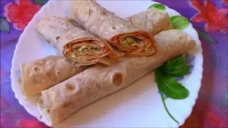 Рулеты из лаваша для завтрака.