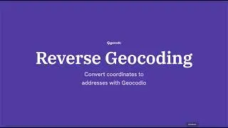 How to Reverse Geocode (Convert Coordinates to Addresses) with Geocodio