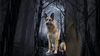 [ Emotional Dog in Rain 🌧️🐕 | Alone in the Dark Forest | Heart Touching Scene ] #shorts