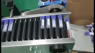 Automatic horizontal medical sample bottle labeling machine #high speed #labeling#medical bottle