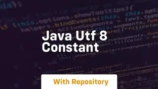 java utf 8 constant