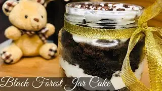 How to make Black Forest Jar Cake | Chocolate Mug Cake Recipe | Trending Jar Cake Recipe