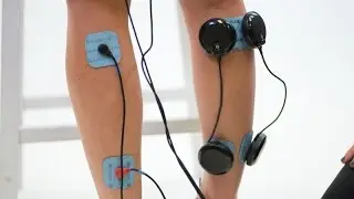 Compex Muscle Stim: расположение электродов для икроножных мышц