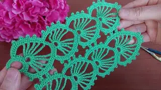 Fascinating How to make a very beautiful very stylish crochet lace? crochet ranır, etol shawl
