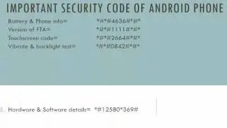Important security code of android phone