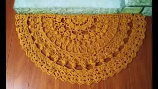 crochet home rug #35  half circle rug/how to crochet mat/mandala kilim tığ işi