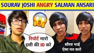 OMG!🤯 Sourav Joshi Vlogs ANGRY & REPORT His Duplicate Salman Ansari Vlogs😡| Sourav Joshi Vs Salman..