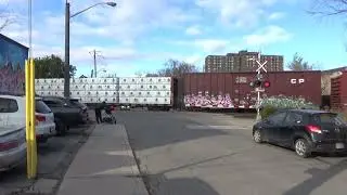 CPKC 420 freight with a Union Pacific engine at West Toronto junction.