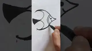 art for bigener, easy drawing tutorial, dory fish 🐠🐟 draw