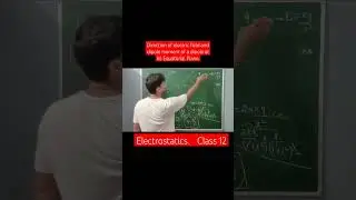 Direction of electric field and dipole moment of a dipole at its Equatorial Plane. #shorts