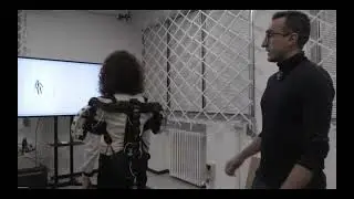Wireless ToF and IMU sensors integrated in exoskeleton for proximity detection and motion capture