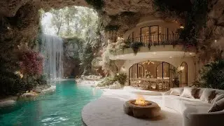 Secret Cave Waterfall Villa 💧| Forest Birdsong for Deep Focus & Calm Study 🕊️