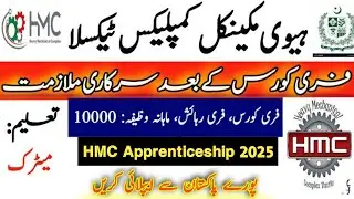 Heavy Mechanical Complex HMC Taxila Apprenticeship 2025