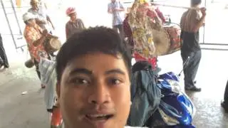 Lao culture old people dance on new year April 2016