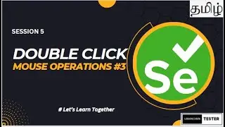 How to Perform Double Click in Selenium Java | Action class | தமிழ்