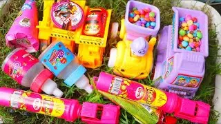 2 Minutes Satisfying Video with Mixing Glitter Beads in M&M s Box with Glossy Playdoh ASMR