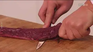 Roh marinierter Gamsrücken mit Rotkraut und Quittencreme - Mit Andreas Döllerer (Schmeckt perfekt)
