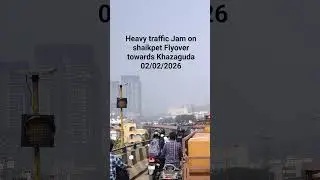 15/1000 Worst traffic jam on Shaikpet flyover 😥😱 #viral #shorts #monday #explore #traffic #india #yt