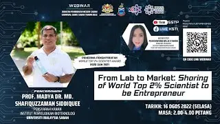 Webinar From Lab to Market: Sharing of World Top 2% Scientist to be Entrepreneur