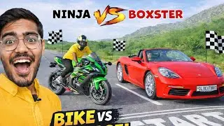 Drag Race  Our Boxster VS Ninja ZX10R   Super Bike VS Super Car🔥 1