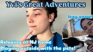 Slow living in NJ. The Ice makes it hard to play with the ferret and dogs. My life in USA