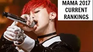 MAMA 2017 CURRENT RANKINGS | Update 28.10.2017
