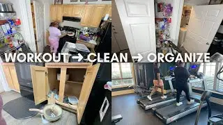 GET IT DONE | Workout, Pantry Organizing & Clean With Me