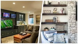 75 Craftsman Beige Floor Living Space Design Ideas You'll Love 🔴