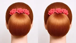 🤩Elegant Simple Juda Hairstyle For Ladies | bun hairstyles for long hair