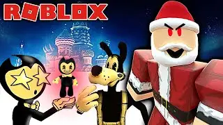 BENDY ESCAPES EVIL SANTA IN ROBLOX! (Survive Santa BATIM ROBLOX)