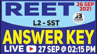 Reet Answer Key 2021 | L-2 SST Answer Key | Reet SST Answer Key | Reet 2021 Answer Key |Reet level 2