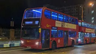 FRV. Go Ahead London Route 57. Clapham Park, Atkins Road - Kingston. E400 Trident E123 (LX09 FBY)