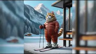 Cat Skiing Game #catvideo #kitty #catlover #cutecat #cat #kitten #kucing #funny #frp