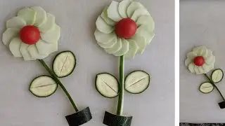 How to make vegetable carving easy ideas with flowers 🌺||