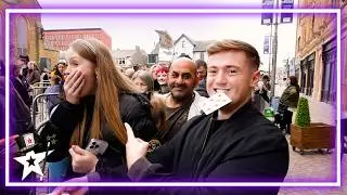Фокусник ШОКИРУЕТ публику невероятными уличными фокусами!