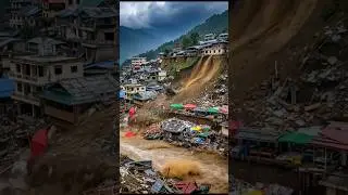 Uttarkashi Flash Flood Destroys Entire Village - Dharali Uttarakhand Cloudburst  #shorts #viral #fyp