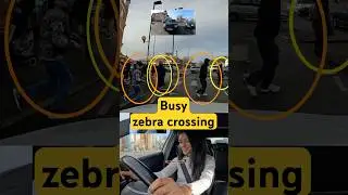 BUSY ZEBRA CROSSING #driving #learn #howto #drive #car #london #zebra #crossing #pedals #lesson